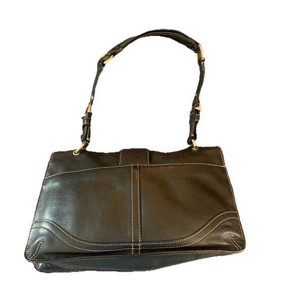 Coach 9741 Black Leather Soho Shoulder Bag, Handbag with Flap & Snap Closure - Picture 5 of 16